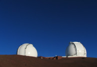 Keck I (right) and Keck II (left) domes at Mauna Kea. - W. M. Keck Observatory